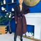 Claudia Detailed Trench Coat Chocolate