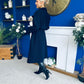 Claudia Detailed Trench Coat Navy