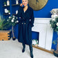 Claudia Detailed Trench Coat Navy