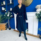 Claudia Detailed Trench Coat Navy
