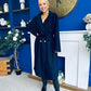 Claudia Detailed Trench Coat Navy