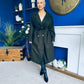 Claudia Detailed Trench Coat Khaki