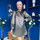 Kendra Metallic Mini Shift Dress Gold