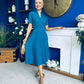 Simone Short Sleeve Midi Dress Teal