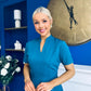 Simone Short Sleeve Midi Dress Teal
