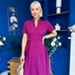 Simone Short Sleeve Midi Dress Berry