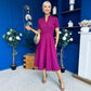 Simone Short Sleeve Midi Dress Berry
