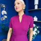 Simone Short Sleeve Midi Dress Berry