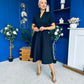 Simone Short Sleeve Midi Dress Black
