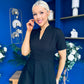Simone Short Sleeve Midi Dress Black