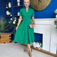 Simone Short Sleeve Midi Dress Emerald