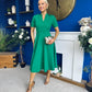Simone Short Sleeve Midi Dress Emerald