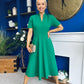 Simone Short Sleeve Midi Dress Emerald
