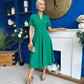 Simone Short Sleeve Midi Dress Emerald