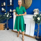 Simone Short Sleeve Midi Dress Emerald