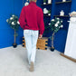 Mimi Contrast Block Colour Full Zip Fleece Wine