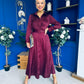 Kira Wrap Detail Maxi Shirt Dress Wine