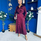 Kira Wrap Detail Maxi Shirt Dress Wine
