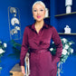 Kira Wrap Detail Maxi Shirt Dress Wine