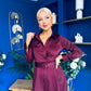 Kira Wrap Detail Maxi Shirt Dress Wine