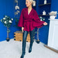 Tara Detailed Cape Jacket Wine