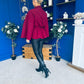 Tara Detailed Cape Jacket Wine