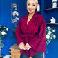 Tara Detailed Cape Jacket Wine