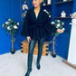 Tara Detailed Cape Jacket Black
