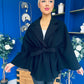 Tara Detailed Cape Jacket Black