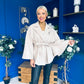 Tara Detailed Cape Jacket Cream