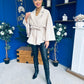 Tara Detailed Cape Jacket Cream