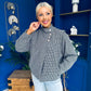 Riadh Detailed Hounstooth Jacket White Black