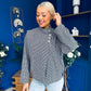 Riadh Detailed Hounstooth Jacket White Black