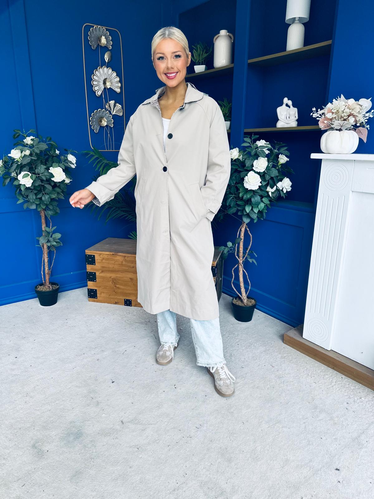 Clodagh Reversible Trench Coat Beige