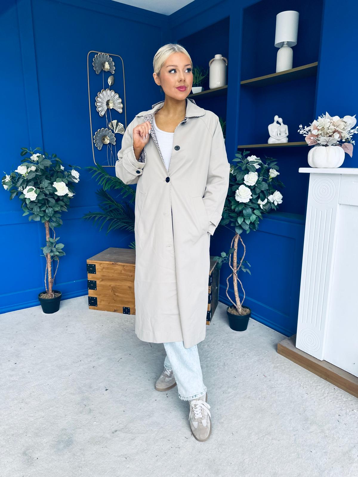 Clodagh Reversible Trench Coat Beige