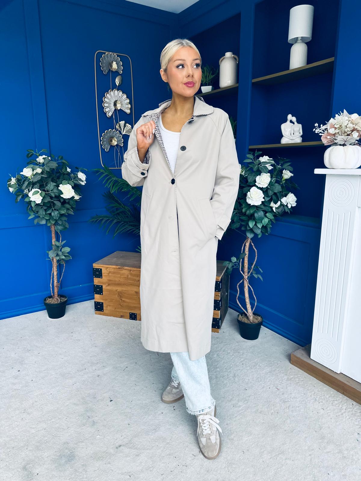 Clodagh Reversible Trench Coat Beige