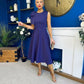Caitlin Bow Detail Midi Dress Violet
