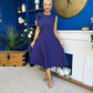 Caitlin Bow Detail Midi Dress Violet