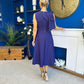 Caitlin Bow Detail Midi Dress Violet