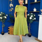 Caitlin Bow Detail Midi Dress Green