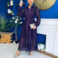 Matilda Crochet Shirt Midi Dress Purple