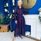 Matilda Crochet Shirt Midi Dress Purple