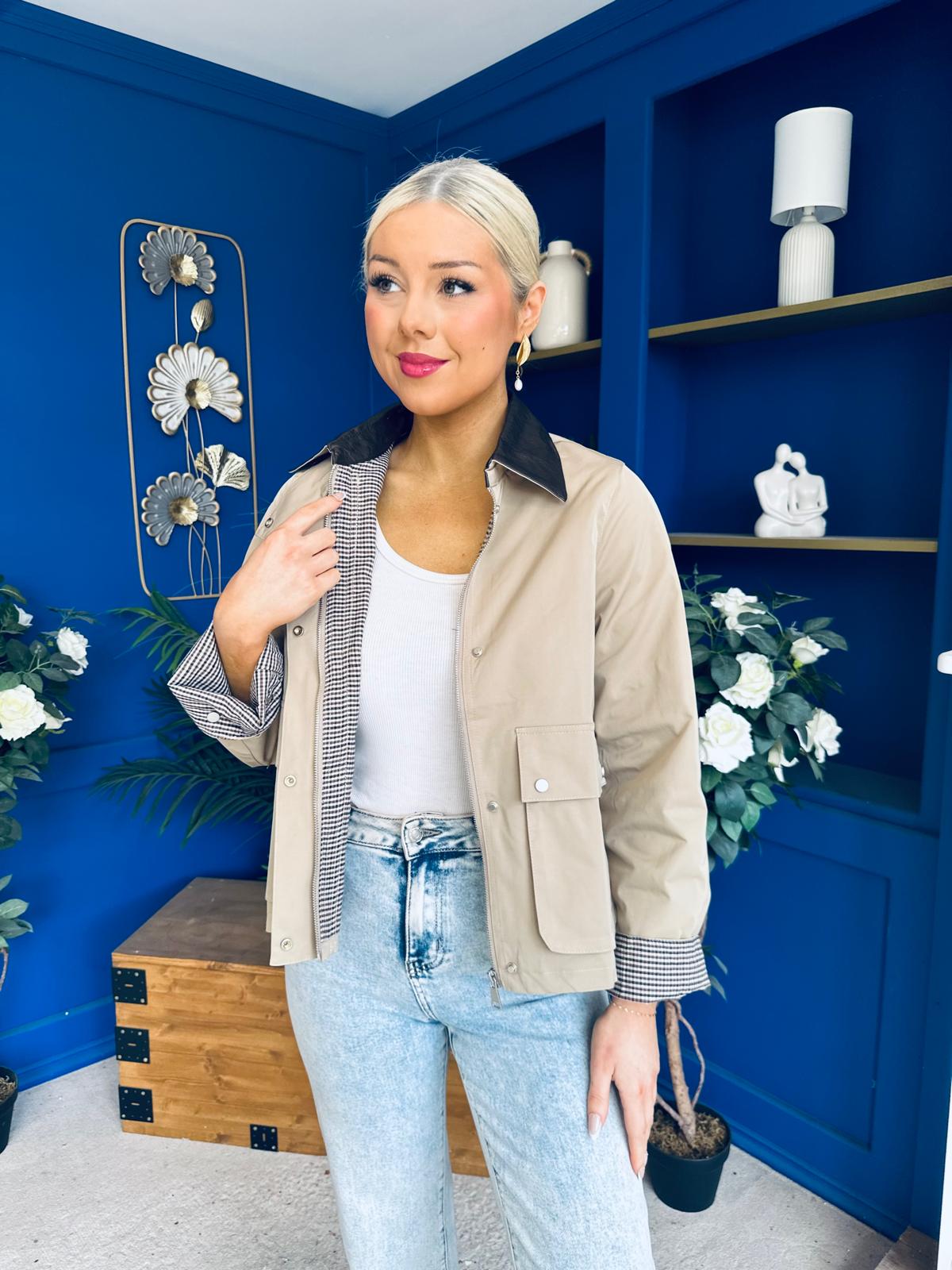 Samantha Detailed Jacket Beige