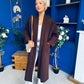 Avril Detailed Longline Cardi Chocolate