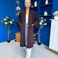 Avril Detailed Longline Cardi Chocolate