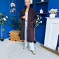 Avril Detailed Longline Cardi Chocolate
