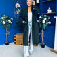 Avril Detailed Longline Cardi Forest