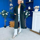Avril Detailed Longline Cardi Forest