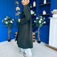 Avril Detailed Longline Cardi Forest