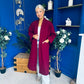 Avril Detailed Longline Cardi Wine